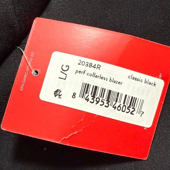 Spanx‎ Womens Perfect Collarless Blazer Jacket One Button Large Office Black NWT - Picture 8 of 12